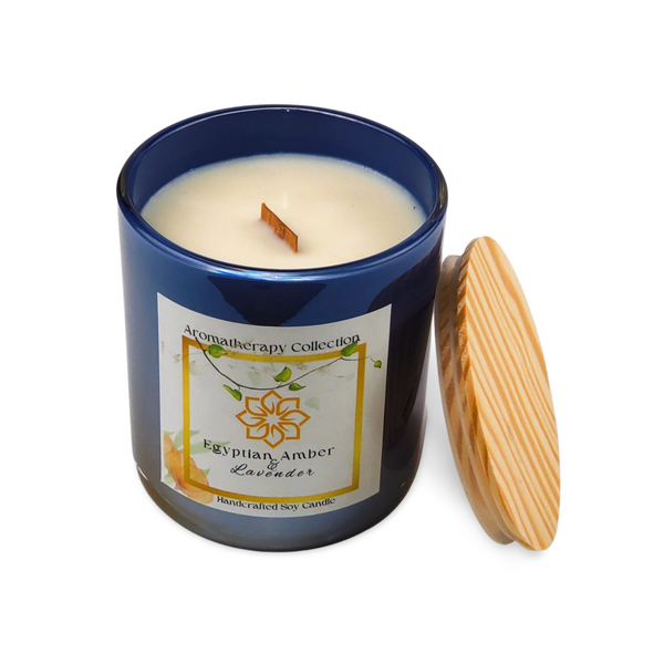 Egyptian Amber Lavender Wooden Wick Soy Candle