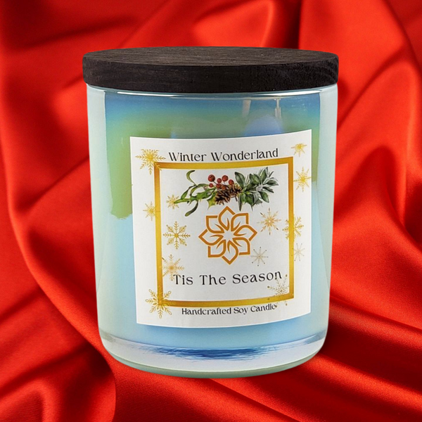 Tis The Season Wooden Wick Soy Candle