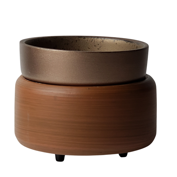PEWTER WALNUT 2-IN ONE WARMER AND DISH