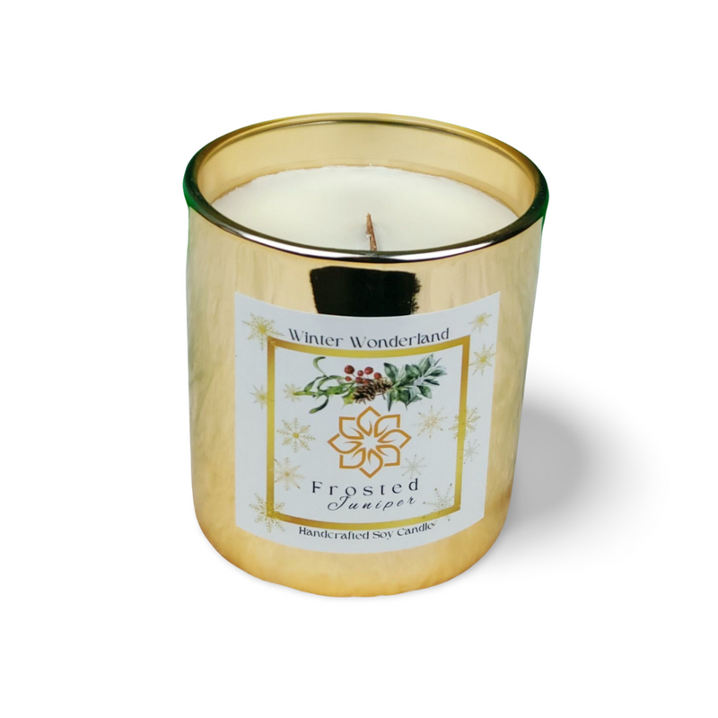 Frosted Juniper Wooden Wick Soy Candle