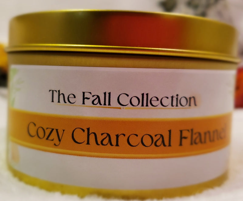 Cozy Charcoal Flannel Soy Candle